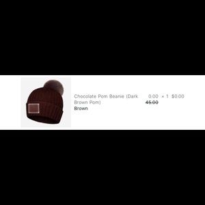 LYM Chocolate Pom Beanie (Dark Brown Pom)